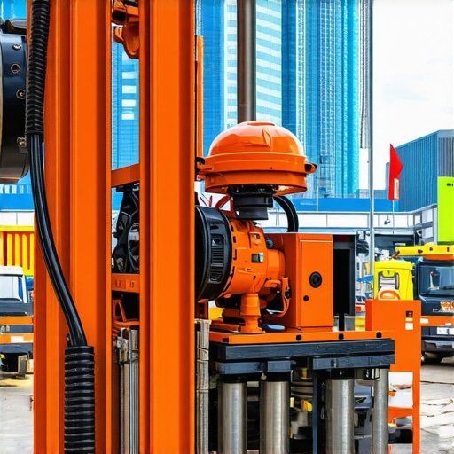 Advanced Urban Construction Site with Vacuum and Borehole Technologies Construction site showcasing modern excavation and subsurface assessment technologies.