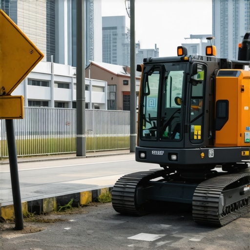 Future of Vacuum Excavation in Urban Construction Smart vacuum excavation system with AI sensors operating in a city environment