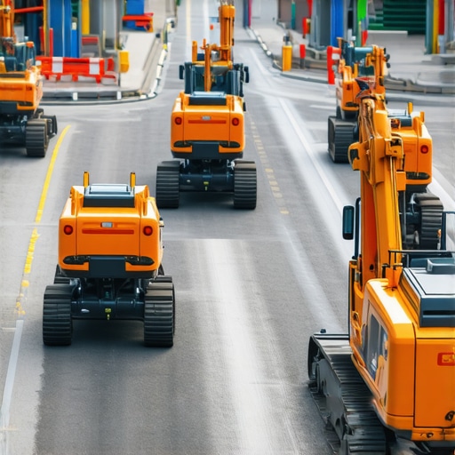 Future of Vacuum Excavation in Urban Infrastructure Futuristic construction site with advanced vacuum excavation technology and digital tools.