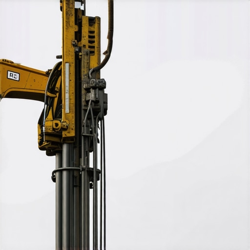 Innovative Construction Site with Boreholes and Daylighting Construction site demonstrating borehole drilling and daylighting techniques with safety measures