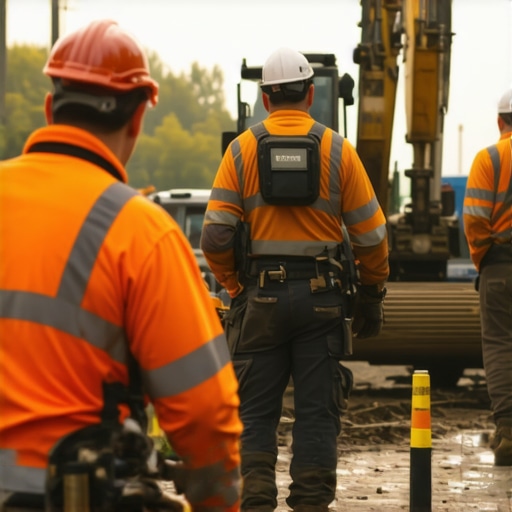 Operators using advanced vacuum excavation equipment to detect underground utilities