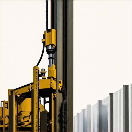 Advanced Borehole Drilling Equipment in Urban Construction Borehole drilling equipment operating in urban construction site with safety measures