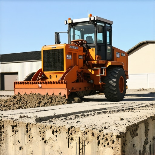 Vacuum excavation machinery with GPS technology in construction site