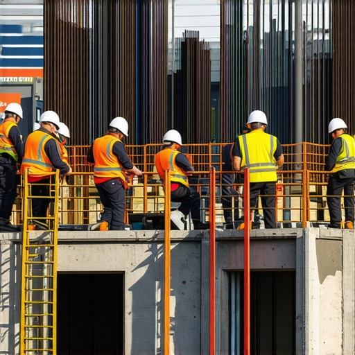 Construction site featuring advanced daylighting and safety technology