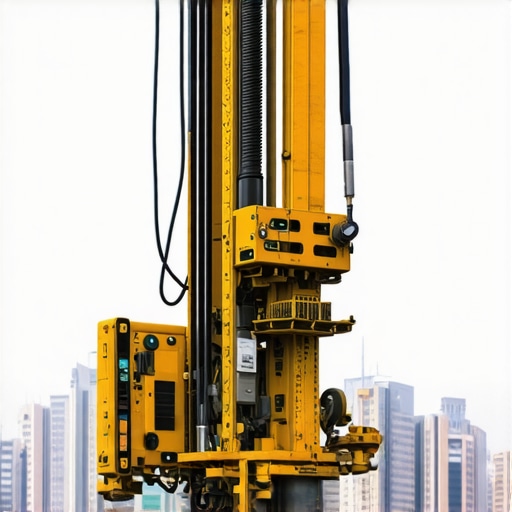 Modern Construction Site with Boreholes and Daylighting Construction site showing borehole drilling and daylighting solutions