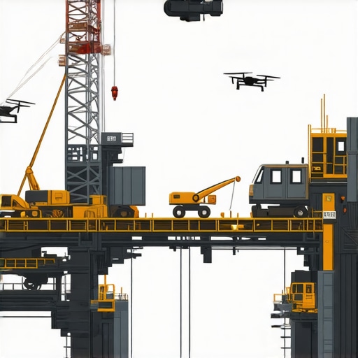 Autonomous drilling rigs and drones operating in a smart urban construction site