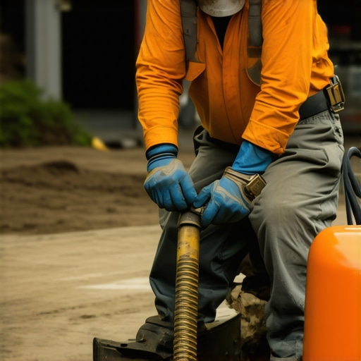 Vacuum excavation and daylighting process revealing underground utilities. Worker carefully exposing underground utility lines using vacuum excavation and daylighting techniques.