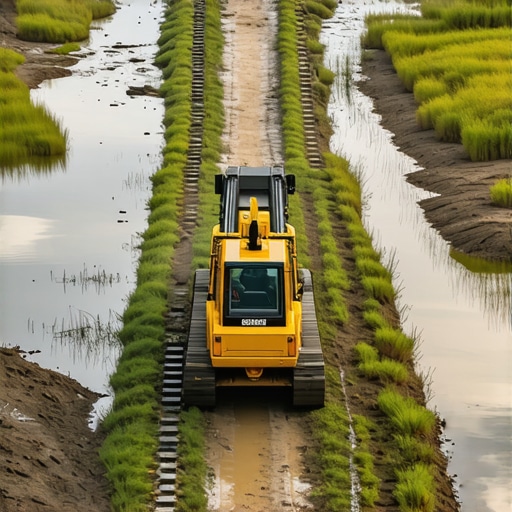 How to get heavy equipment across soft marshy ground