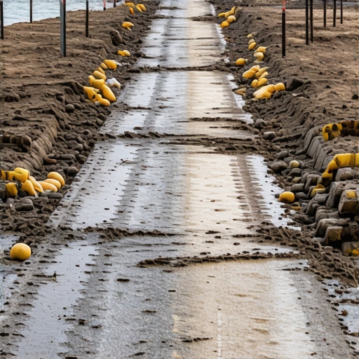 Building a temporary road that doesn't wash away