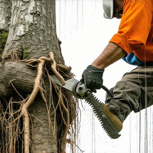 Cutting through dense tree roots without killing the specimen