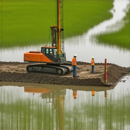 How to build a stable drill pad on marshy or saturated ground