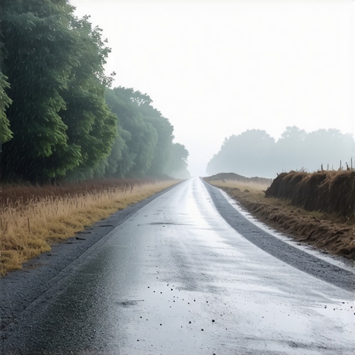 Building a temporary road that holds up under heavy rain